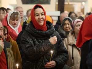 Пасха Христова: архиерейское богослужение в Преображенском соборе