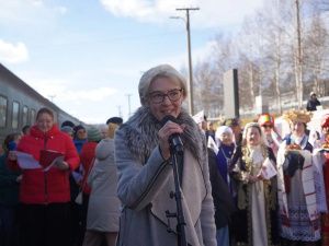 3 октября 2026 года на железнодорожном вокзале города Нерюнгри прошла торжественная встреча участников Международного проекта «Поезд дружбы: вместе к Победе!»