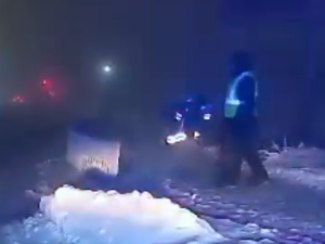 Пост ДПС заметил лежащую в снегу на обочине женщину и…