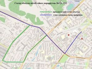 С 26 августа изменятся схемы движения автобусных маршрутов №121, 123