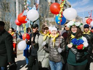 В Якутске на первомайскую демонстрацию вышли более 55 тысяч человек