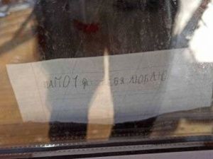 Дочь сотрудника «ЯТЭК», самоизолировавшегося в гараже, оставляет отцу записки на окне