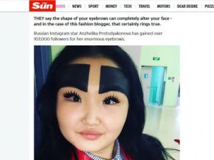 The Sun посвятило статью бровастой Энжи