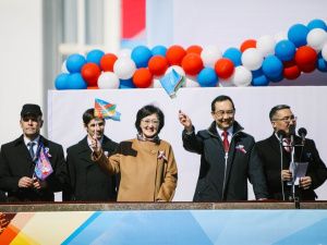 В Якутске на первомайскую демонстрацию вышли более 55 тысяч человек