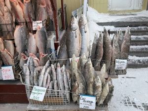 Цена свежей рыбы на "Крестьянском рынке"