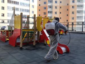 В Якутске продезинфицировали свыше 2 млн кв. метров общественных пространств