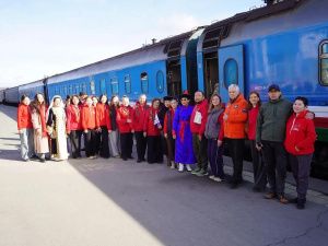 3 октября 2026 года на железнодорожном вокзале города Нерюнгри прошла торжественная встреча участников Международного проекта «Поезд дружбы: вместе к Победе!»