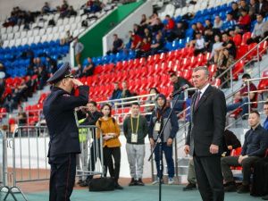 В Якутске проходит VI открытый республиканский турнир МВД по борьбе хапсагай