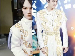 На первом концерте в Москве Димашу Кудайбергенову вручили куклу якутской мастерицы