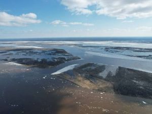 Паводок на Лене идет с разной интенсивностью