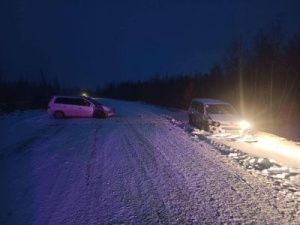 ДТП: автомобиль вылетел на встречную полосу из-за плохих погодных условий