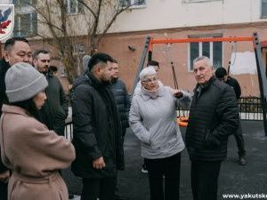 Новые дворовые территории открыли в Октябрьском округе Якутска