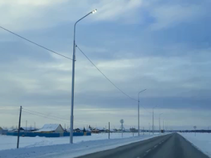 На автодороге регионального и межмуниципального значения «Умнас» провели пробный запуск наружного освещения