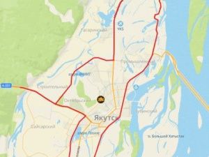 Схема движения грузового автотранспорта по улично-дорожной сети города Якутска
