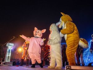 В Якутске зажглась новогодняя елка. До Нового года осталось 30 дней