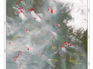 Якутск накрыло дымом от пожаров в близлежащих районах