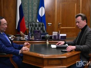 Глава Якутии встретился с депутатом Госдумы Владимиром Бурматовым