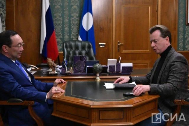 Глава Якутии встретился с депутатом Госдумы Владимиром Бурматовым
