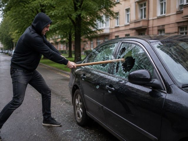 В Хангаласском районе мужчина разбил зеркала и лобовое стекло чужой машины, которая перекрыла ему выезд