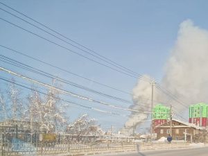 В Якутске в районе Залога произошел пожар UPD