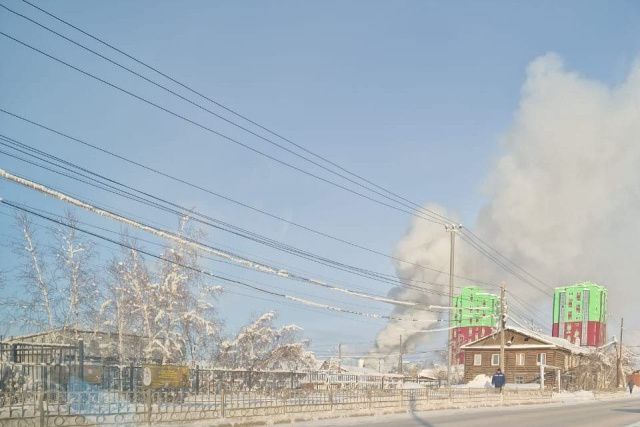 В Якутске в районе Залога произошел пожар UPD