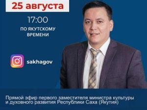 Замминистра культуры выйдет в прямой эфир