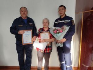 Ветеранша гражданской обороны республики отмечает свое 85-летие