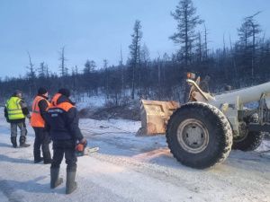 Автоцистерна с дизельным топливом опрокинулась в Мирнинском районе