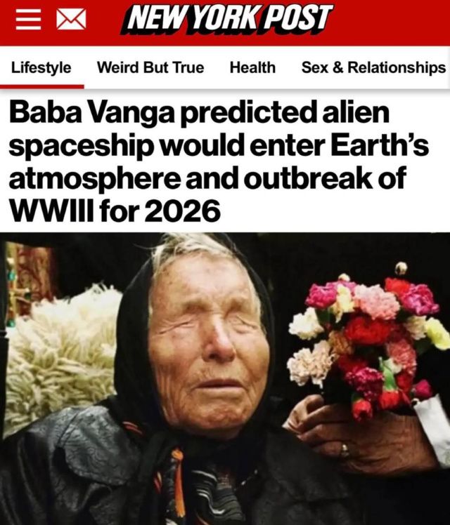 Пришельцы прилетят на Землю и начало Третьей Мировой войны — предсказания Ванги на 2026 год 