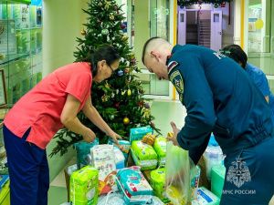 Сотрудники МЧС Якутии поздравили малышей с наступающим Новым годом