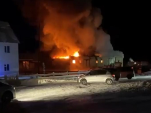 В селе Улахан-Ан сгорел объект конезавода «Берте»