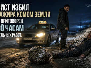 Таксист избил пассажира комом земли и был приговорен к 200 часам обязательных работ