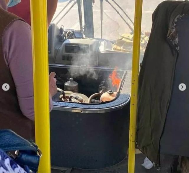 Факт: В Якутске загорелся маршрутный автобус!