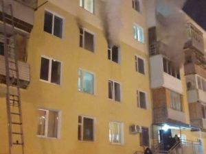 Фотофакт: в Якутске пожар на ул. Петра Алексеева