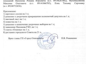 И.о. мэра Олекминска потребовал в суде отменить досрочные выборы мэра Олекминска