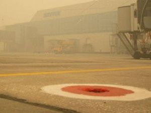 Аэропорт «Якутск» приостановил авиарейсы из-за задымленности