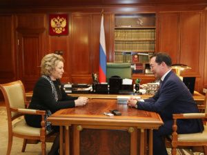 Айсен Николаев встретился со спикером Совета Федерации Федерального Собрания РФ Валентиной Матвиенко