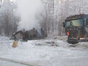 В ДТП полностью сгорел автомобиль, один человек погиб