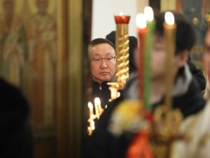 Пасха Христова: архиерейское богослужение в Преображенском соборе