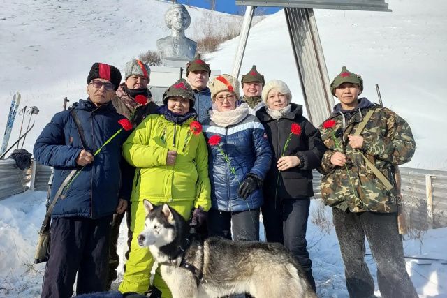 Ветераны уголовно-исполнительной системы совершили лыжный пробег к месту гибели Нестора Каландаришвили и его отряда