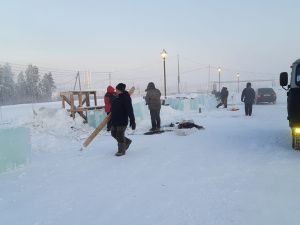 Стартовал Конкурс ледовых скульптур «Новогодняя фантазия» на призы Акционерной компании «Железные дороги Якутии» в Нижнем Бестяхе