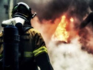 Пожар на городском кладбище