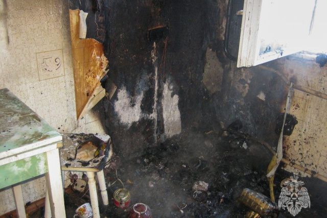 Пожар сразу в двух дачах произошел в Мирном