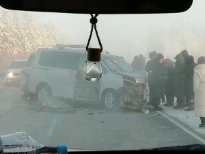 Массовое ДТП с участием пяти автомобилей произошло в Мегино-Кангаласском районе