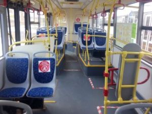 В муниципальных автобусах ЯПАК соблюдаются меры безопасности пассажиров