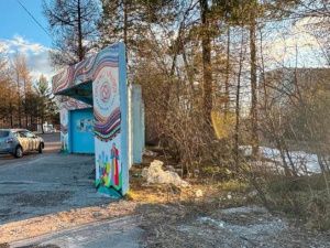 В Нерюнгри за автобусной остановкой обнаружено тело женщины с колото-резаными ранениями