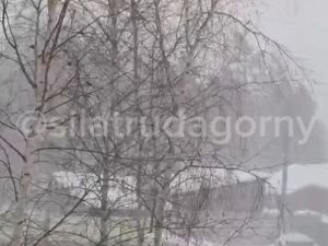 Видеофакт: в Горном районе Якутии в марте во время снегопада гремел гром