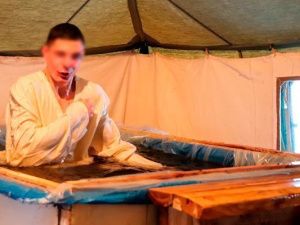 В исправительных учреждениях Якутии осужденные приняли участие в крещенских купаниях