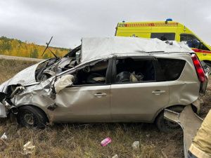 Пьяный водитель опрокинул автомобиль на автодороге «Умнас» в Якутии