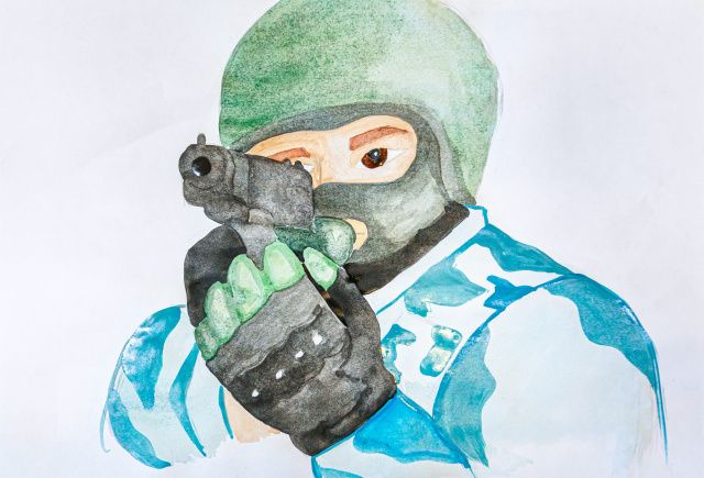 К 35-летию со Дня образования подразделений специального назначения территориальных органов ФСИН России дети сотрудников регионального УФСИН подготовили рисунки